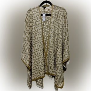 Ann Taylor Basket Weave Open Poncho